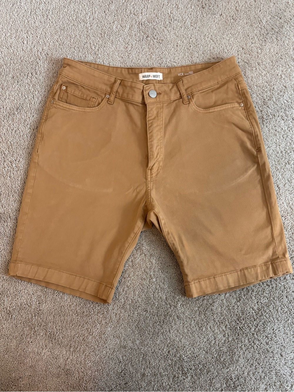 Warp + Weft Men’s Caramel Flat Front Chino Shorts